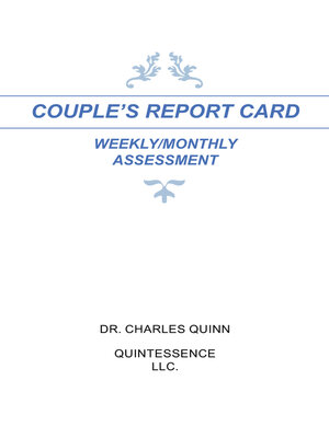 cover image of COUPLE'S REPORT CARD WEEKLY/MONTHLY ASSESSMENT